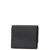 プラダ ロゴ 三つ折り財布 ブラック ナイロン レザー レディース PRADA 【中古】